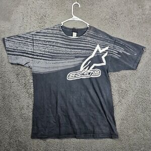 Vintage Alpinestars Mens Large Graphic T Shirt‎ Dark Cotton Made in USA